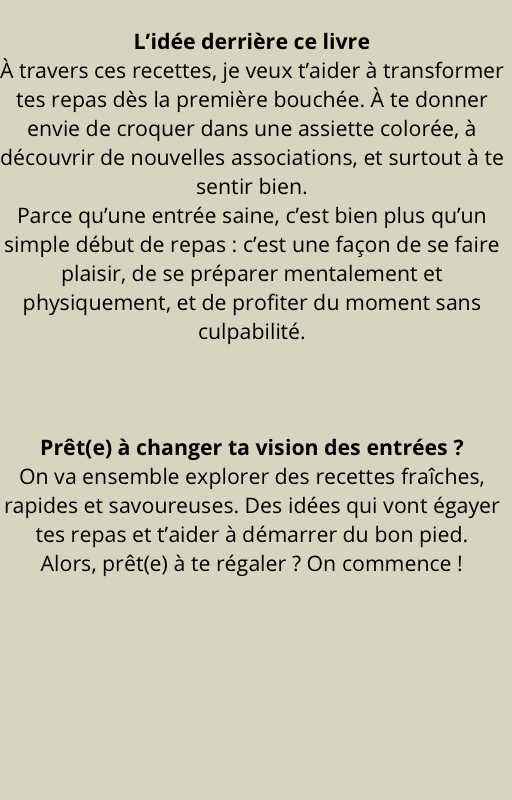 Ebook Entrées Fit et Fraîches