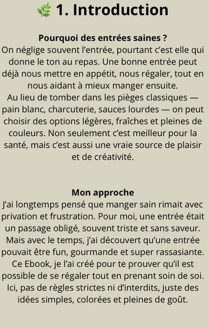 Ebook Entrées Fit et Fraîches